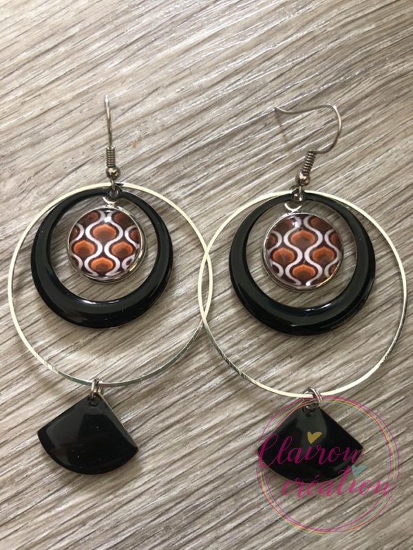 Boucles EVIE Créole Noir (9)