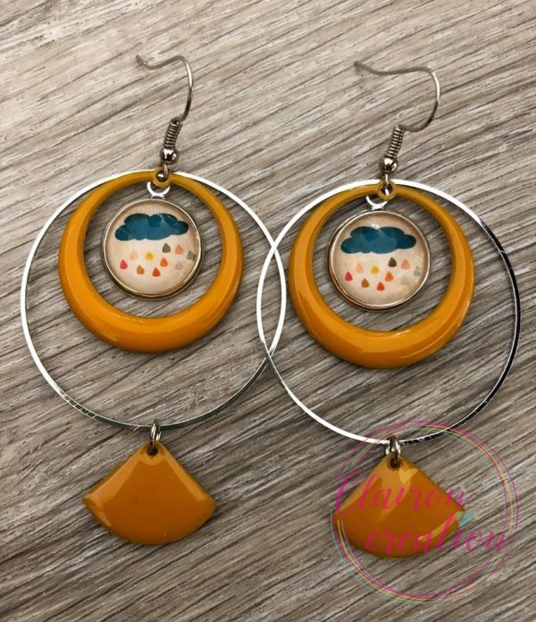 Boucles EVIE Créole Moutarde (14)