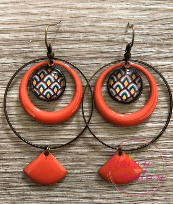 Boucles EVIE Créole Corail (5)