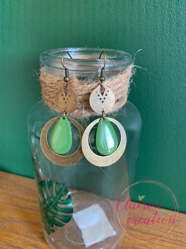 Boucles Anna sequin Vert