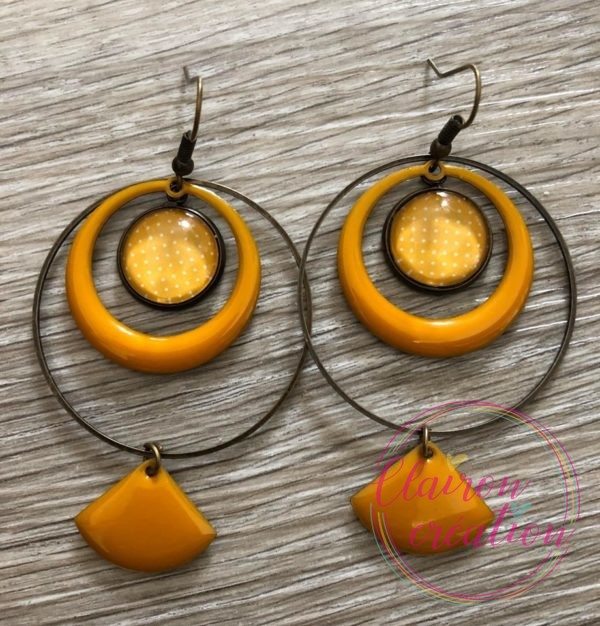 Boucles EVIE Créole Moutarde (2)