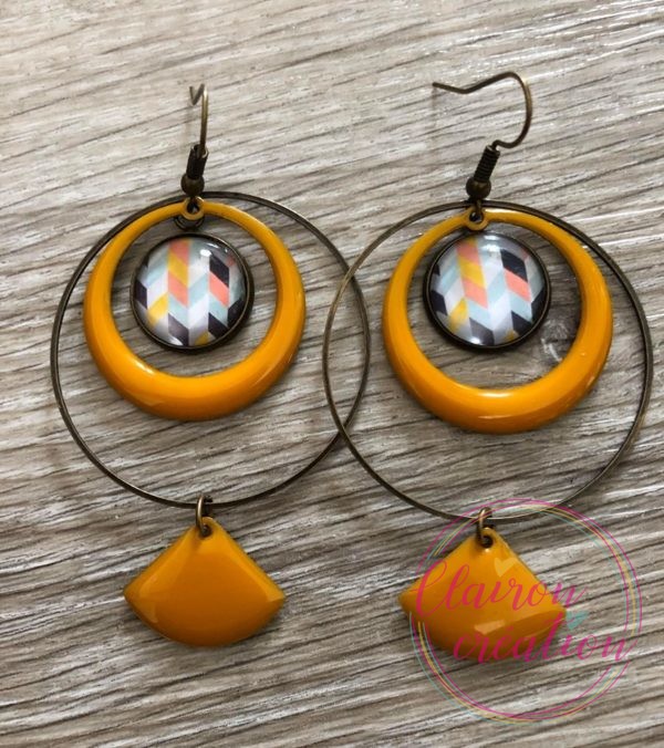 Boucles EVIE Créole Moutarde (12)