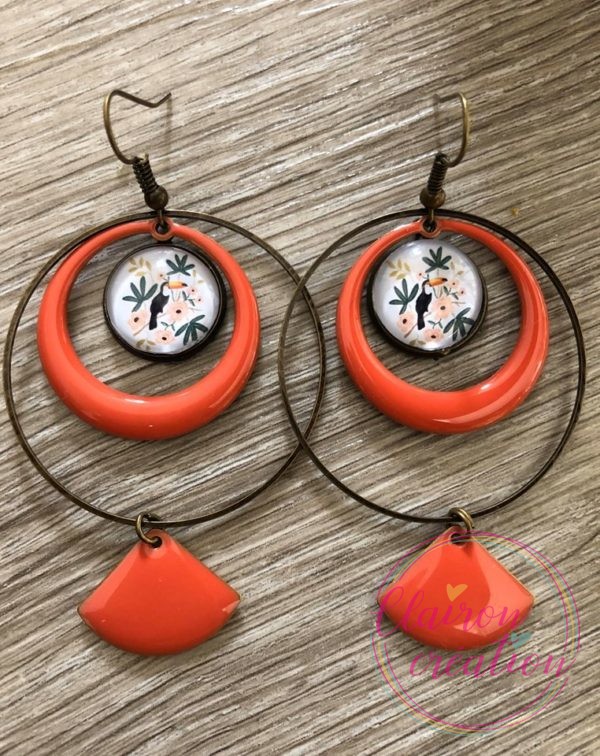 Boucles EVIE Créole Corail (2)