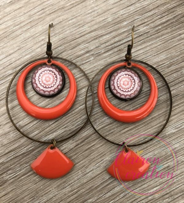 Boucles EVIE Créole Corail (3)