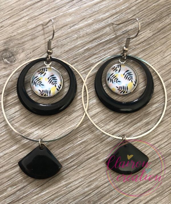 Boucles EVIE Créole Noir (11)