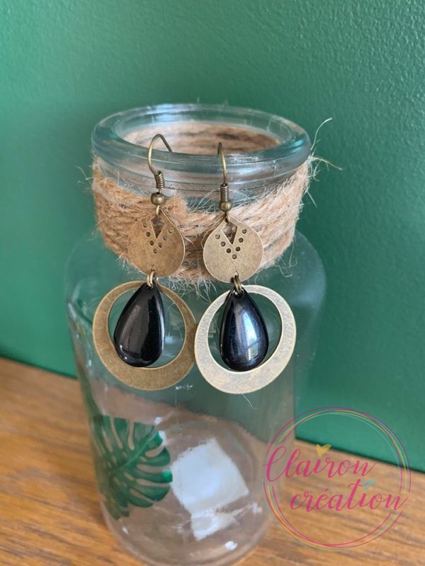 Boucles Anna sequin Noir