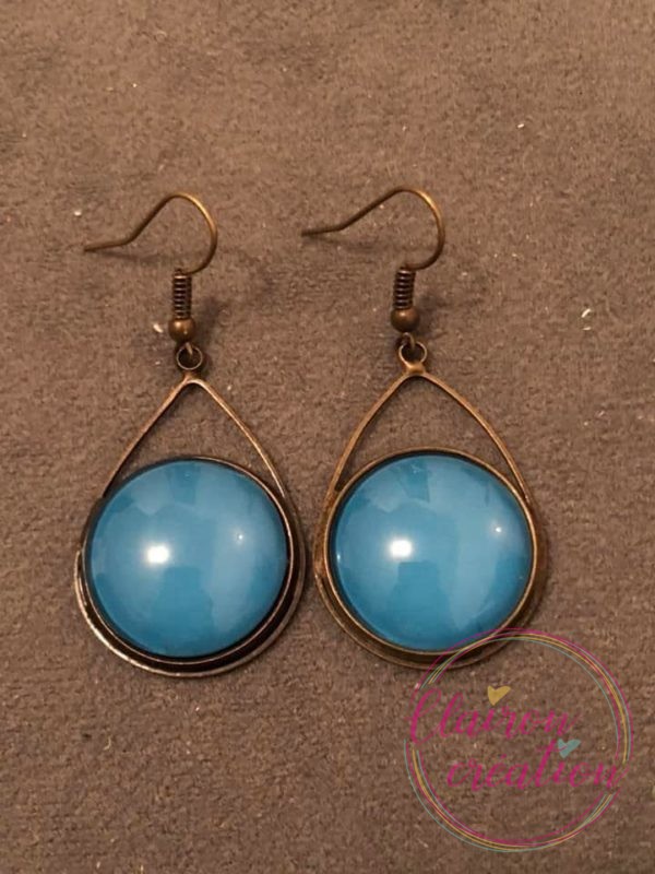 Boucles Triangles Bleu