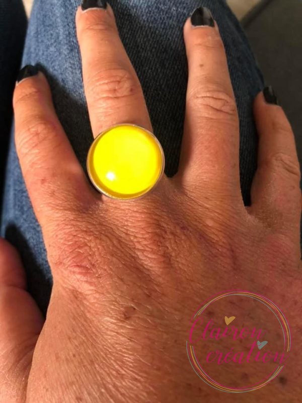 Bague Jaune Argentée