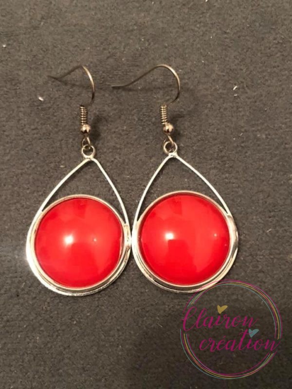 Boucles Triangles Rouge