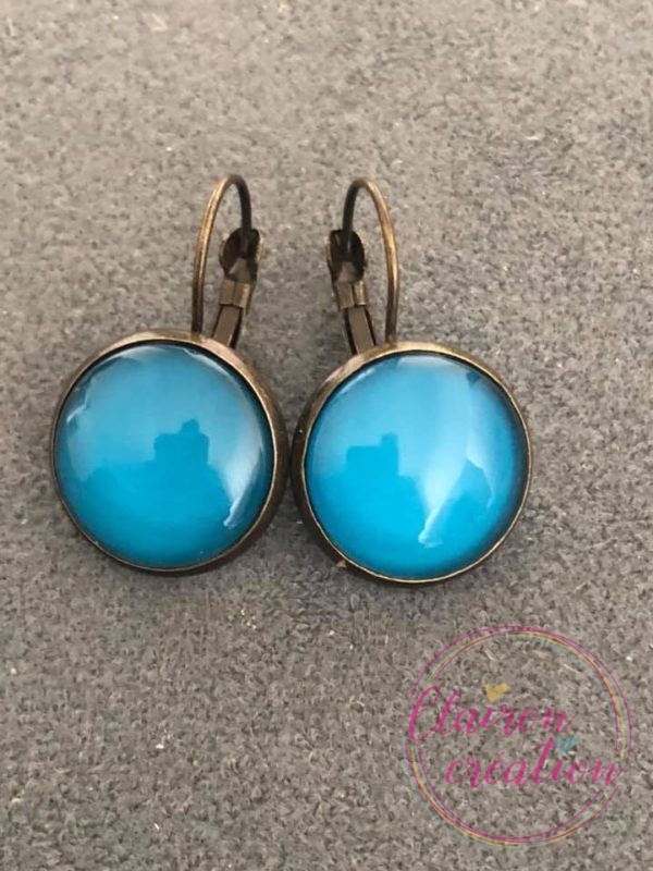 Boucles dormeuses Bleue