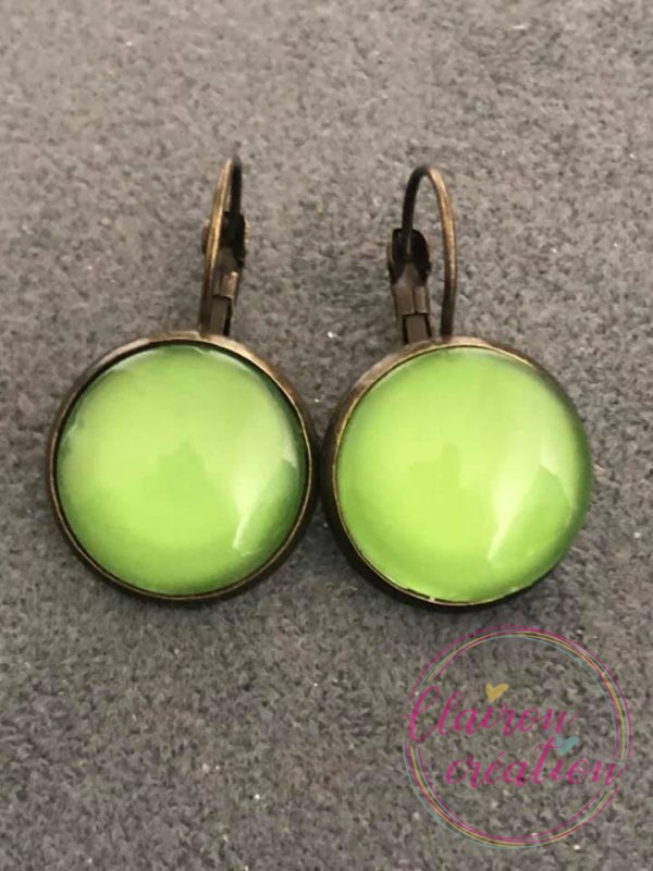 Boucles dormeuses Vert Clair