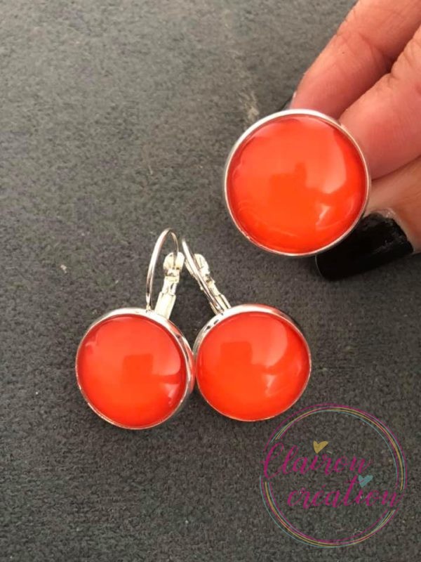 Parure Argentée Orange
