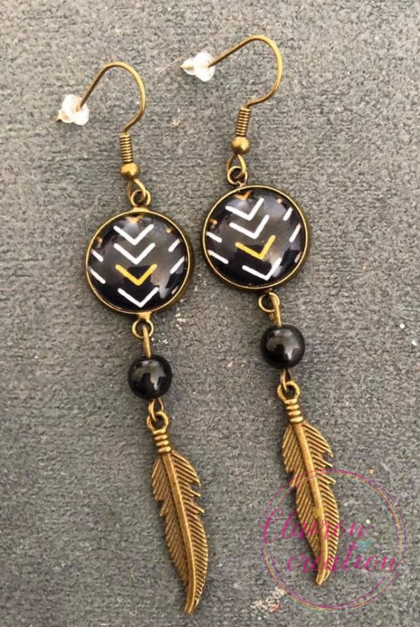 Boucles pendantes plumes