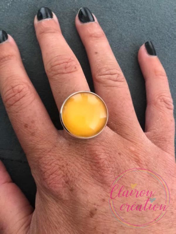 Bague Moutarde Argentée