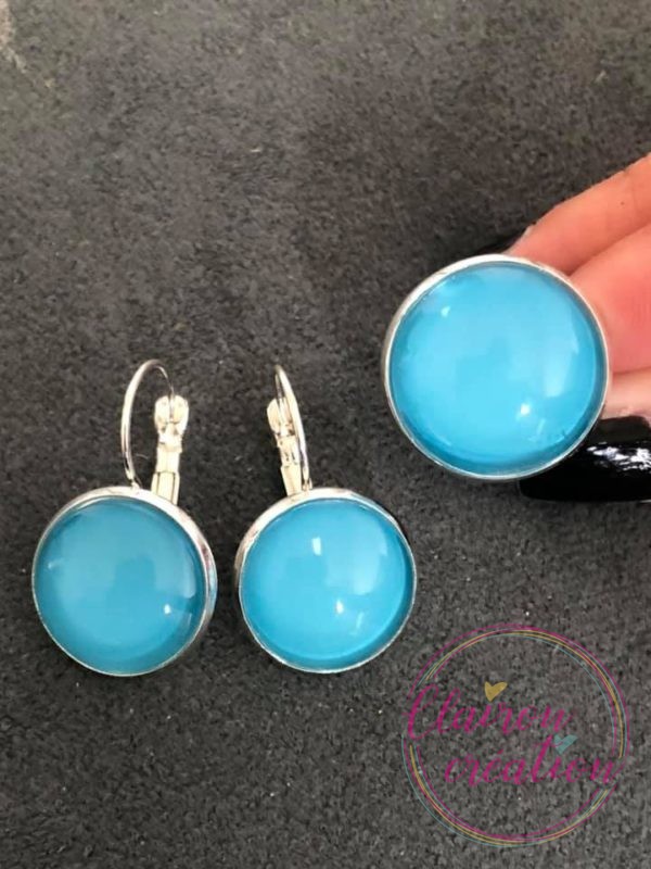 Parure Bleu Ciel Argentée