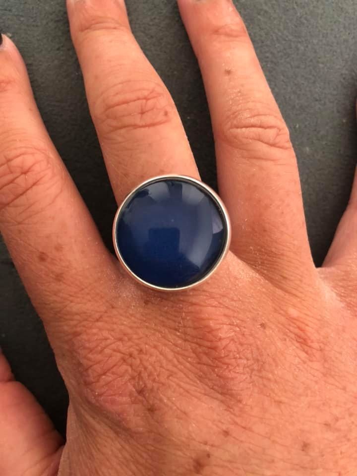 Bague bleu sales