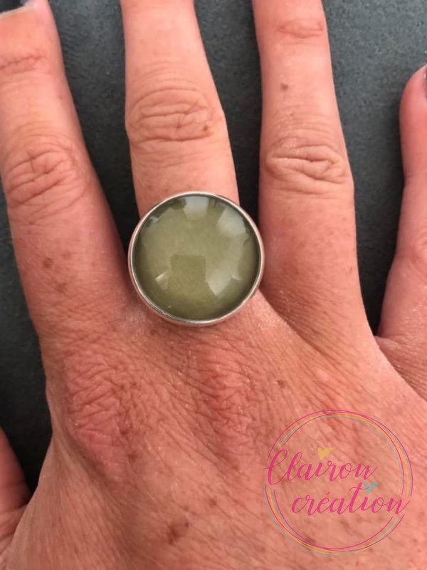 Bague Kaki Argentée