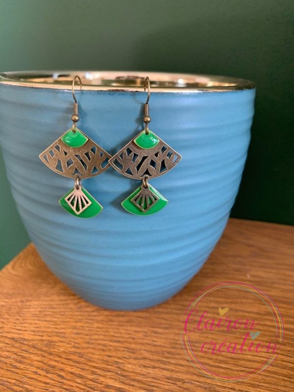 Boucles Anastasia sequin Vert
