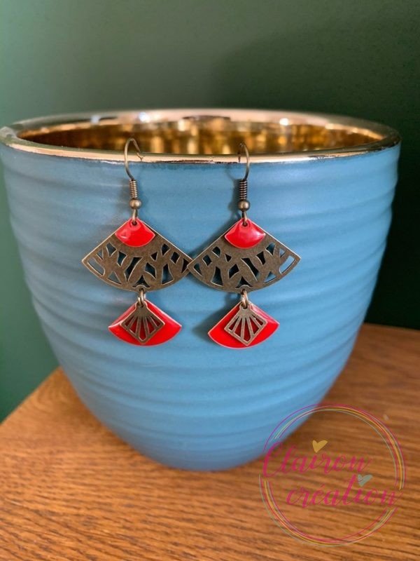 Boucles Anastasia sequin Rouge