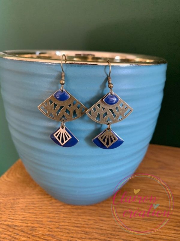 Boucles Anastasia sequin Bleu