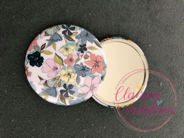 Miroir de poche Fleurs Pastel