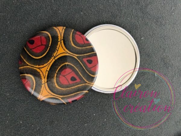 Miroir de poche Wax Rouge
