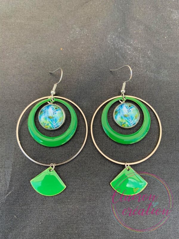 Boucles EVIE Créole Vert (5)