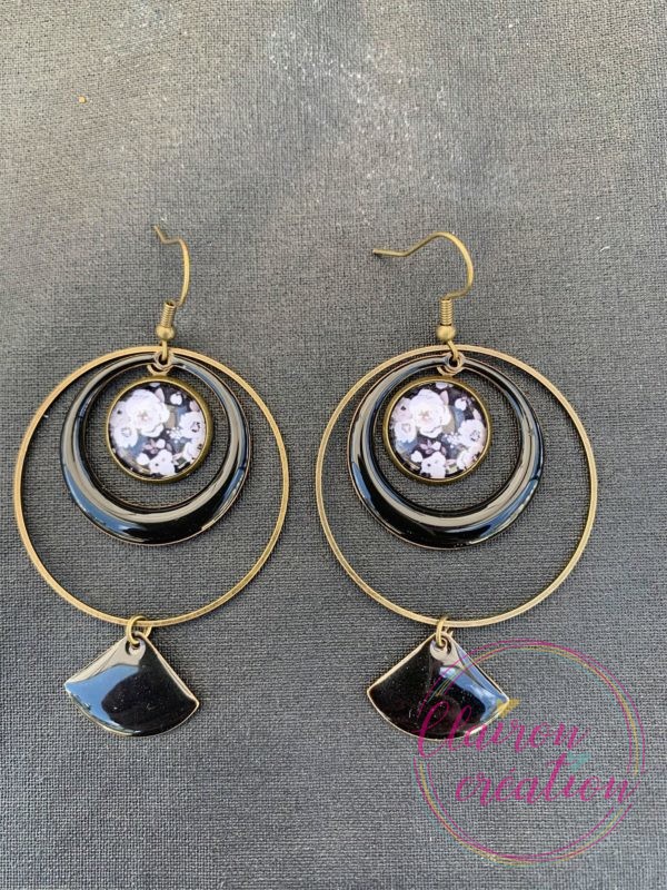 Boucles EVIE Créole Noir (16)