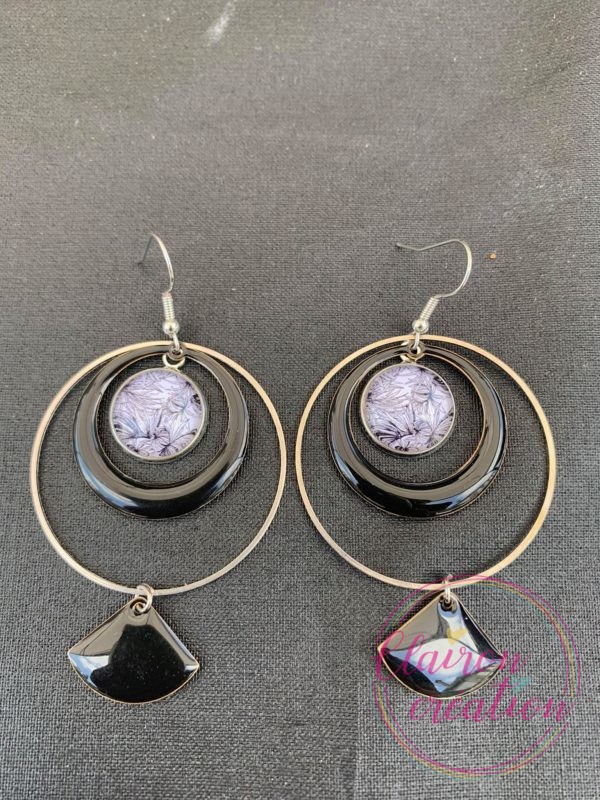 Boucles EVIE Créole Noir (15)