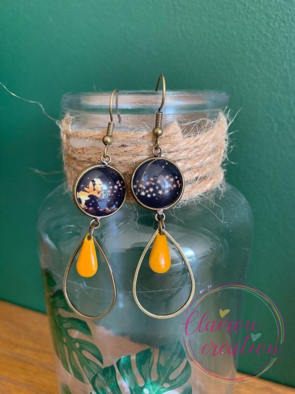 Boucles pendantes poussières de fée