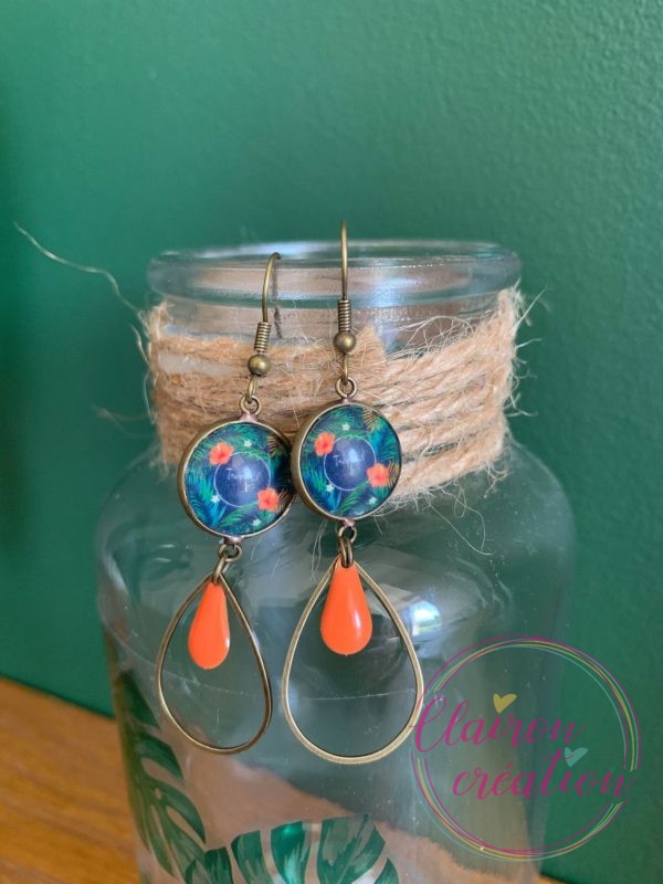 Boucles pendantes tropicales