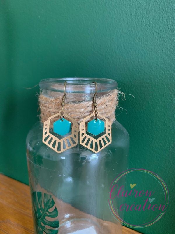 Boucles Cuivrées Hexagonale (5)