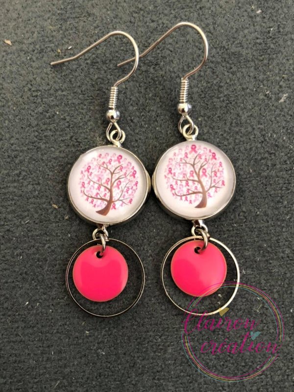 🎀 Octobre Rose 🎀  Boucles Arbre 🎀
