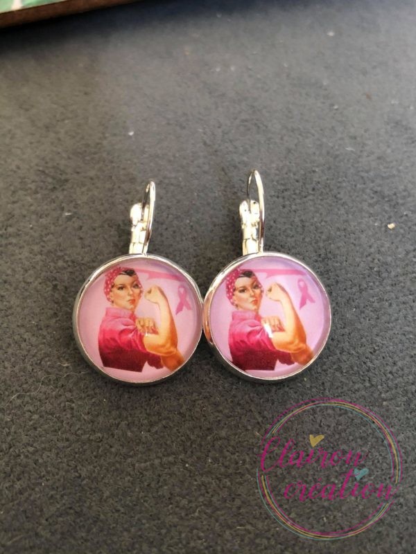 🎀 Octobre Rose 🎀  Boucles Octobre Rose