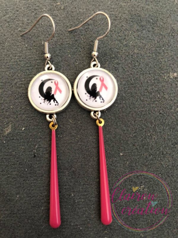 🎀 Octobre Rose 🎀  Boucles Bâtonnets FEES