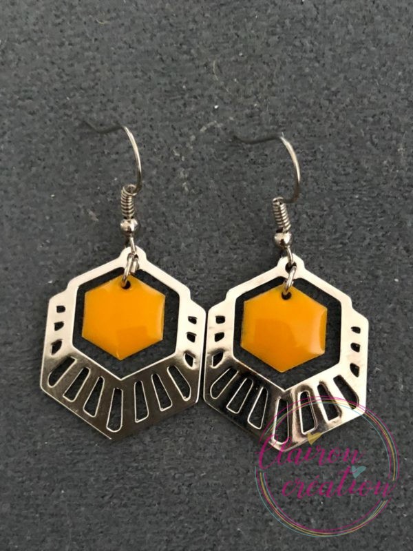 Boucles Argentées Hexagonale (7)