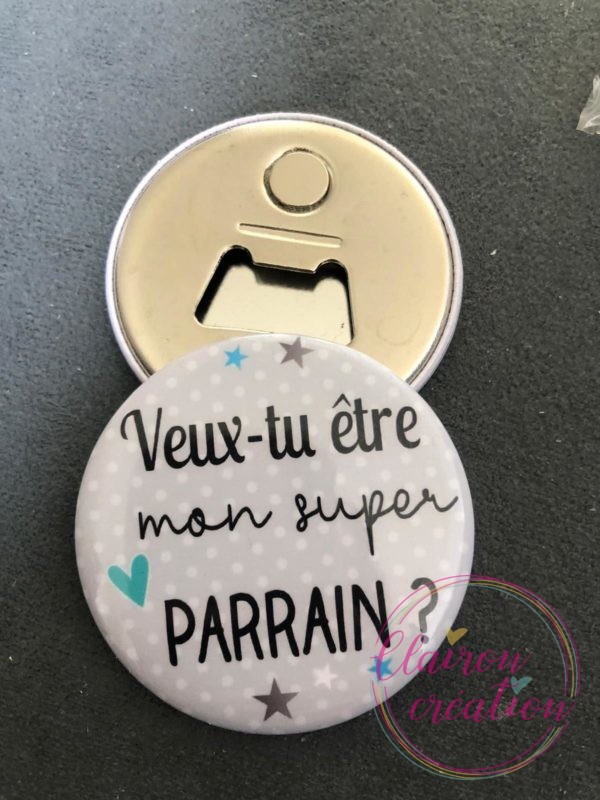 Décapsuleur Magnétique Veux tu être mon parrain ?