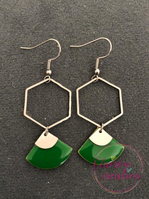 Boucles Argentées Hexagonale (14)