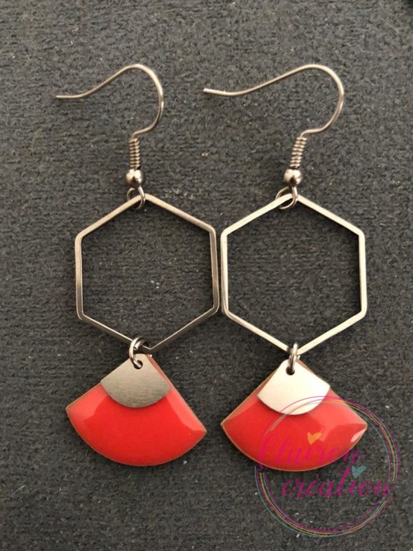 Boucles Argentées Hexagonale (17)
