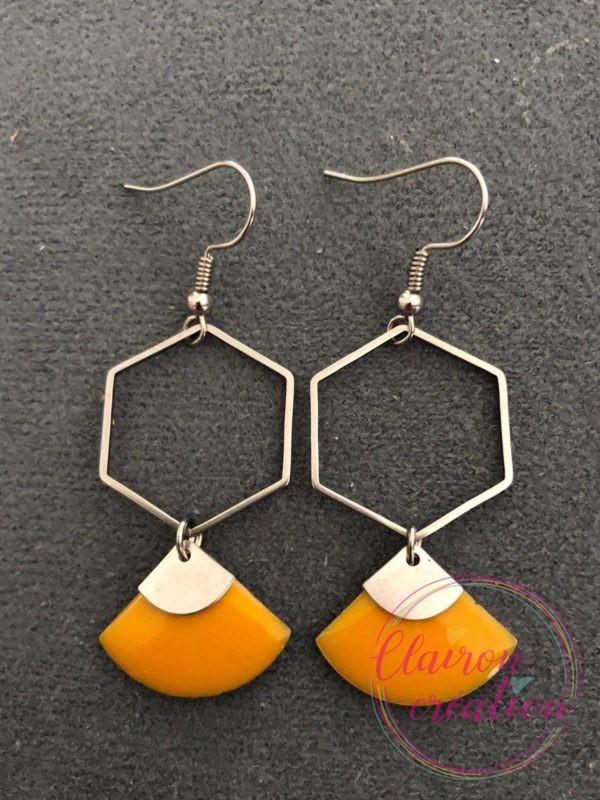 Boucles Argentées Hexagonale (20)