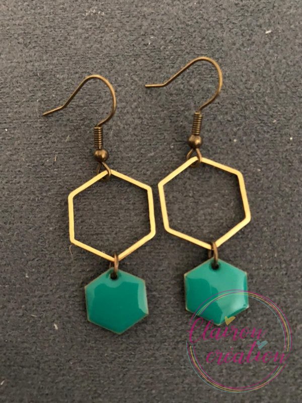 Boucles Cuivrées Hexagonale (13)