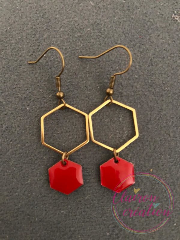 Boucles Cuivrées Hexagonale (7)