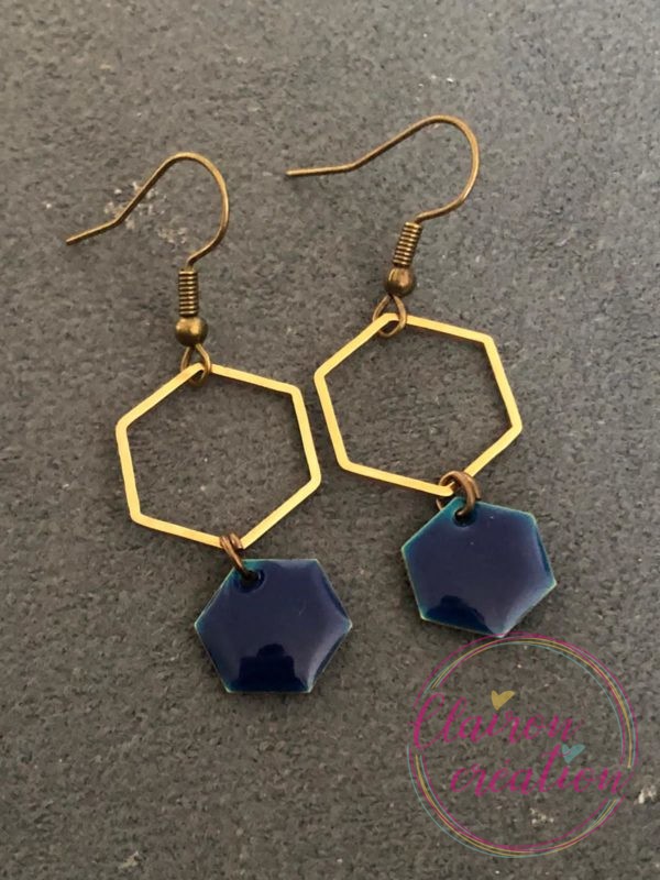 Boucles Cuivrées Hexagonale (8)