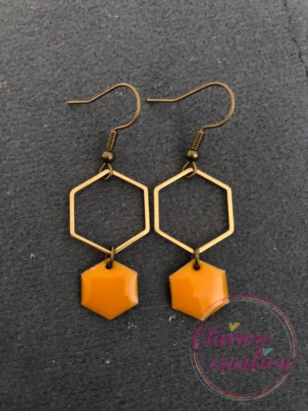 Boucles Cuivrées Hexagonale (11)