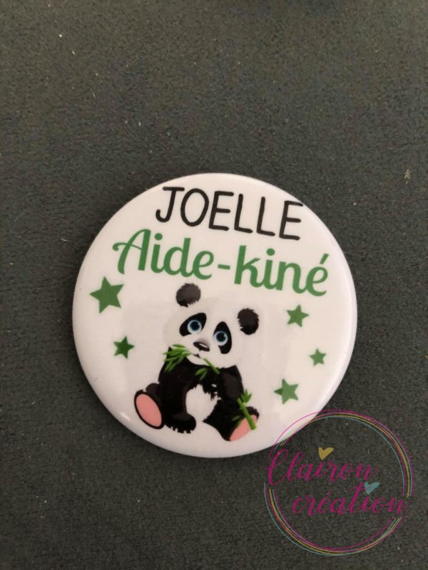 Badge Aide Kiné + prénom