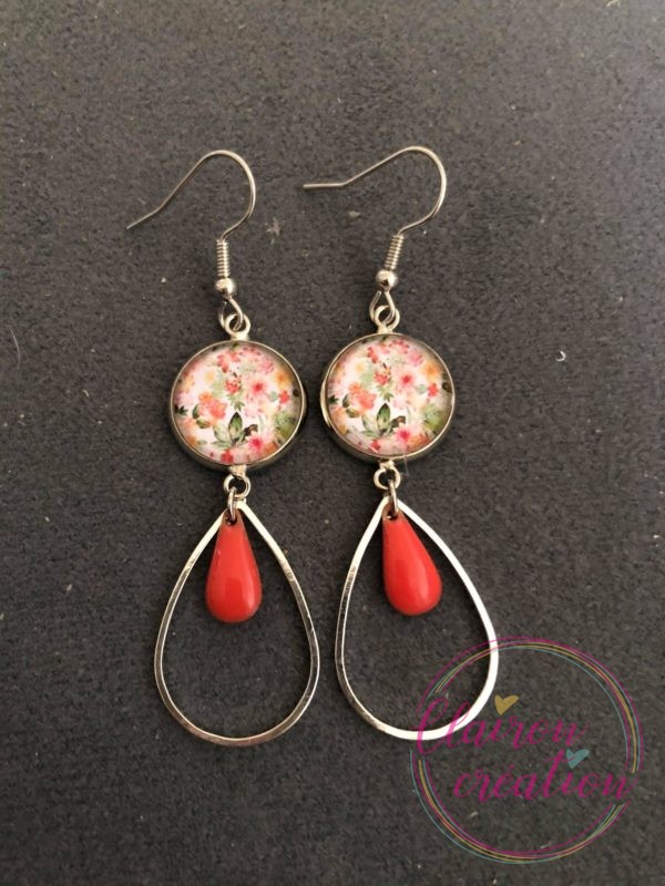 Boucles pendantes fleurs des champs