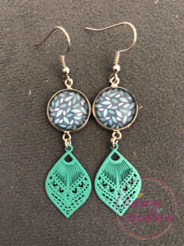 Boucles pendantes feuillages (2)