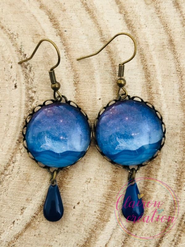 Boucles pendantes Gouttes Paysage (63)
