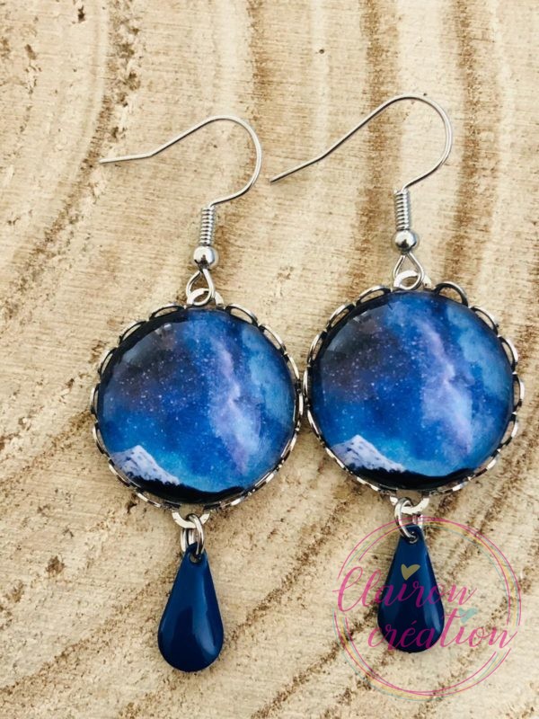 Boucles pendantes Gouttes Paysage (62)