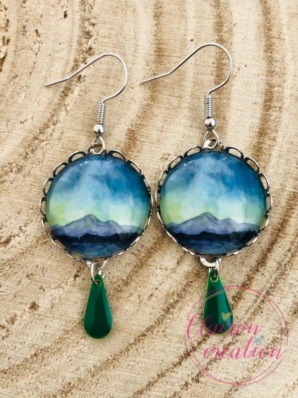 Boucles pendantes Gouttes Paysage (65)